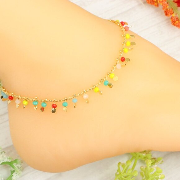 "Handmade Anklet – Elegant & Delicate Jewelry for Women | UNVRC1745 - Picture 5 of 10
